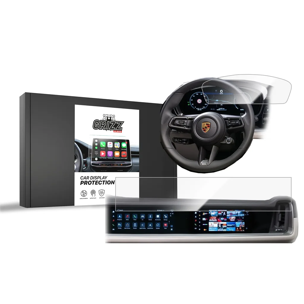 Keramická fólie do auta GrizzGlass CarDisplay Protection Porsche Panamera 3 12,3" + 10,9“ (2024-2026) [2in1]