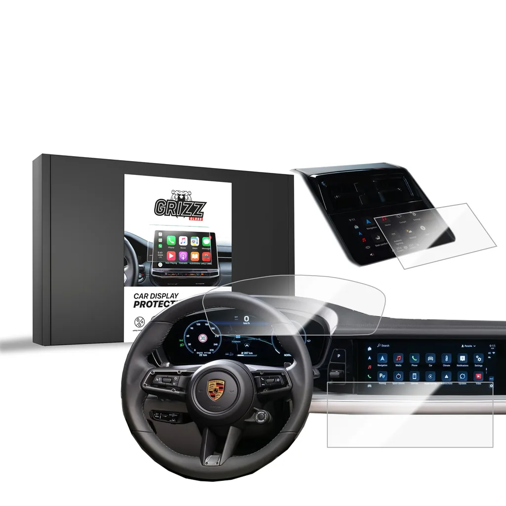Keramická fólie do auta GrizzGlass CarDisplay Protection Porsche Panamera 3 12,3" (2024-2026) [3in1]