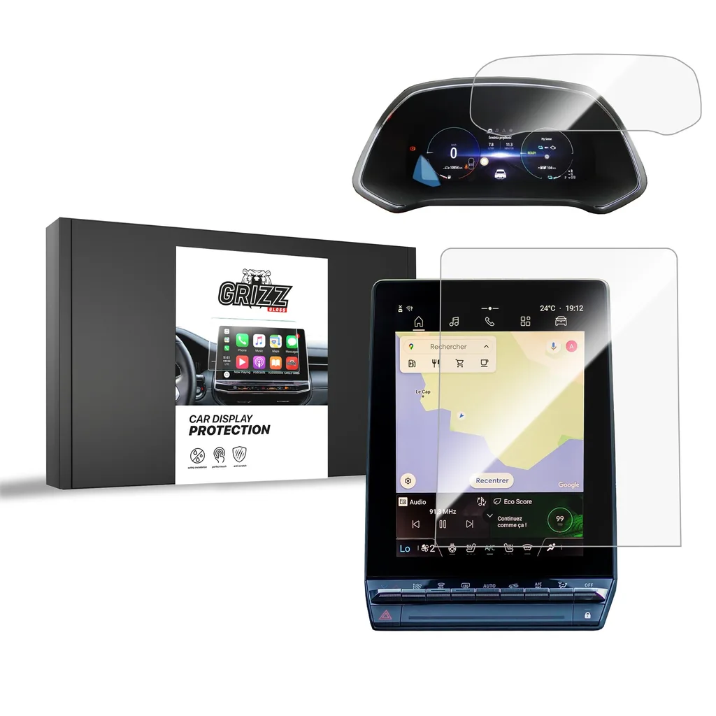 Keramická fólie do auta GrizzGlass CarDisplay Protection Renault Captur 10,4" (2024-2026) [2in1]
