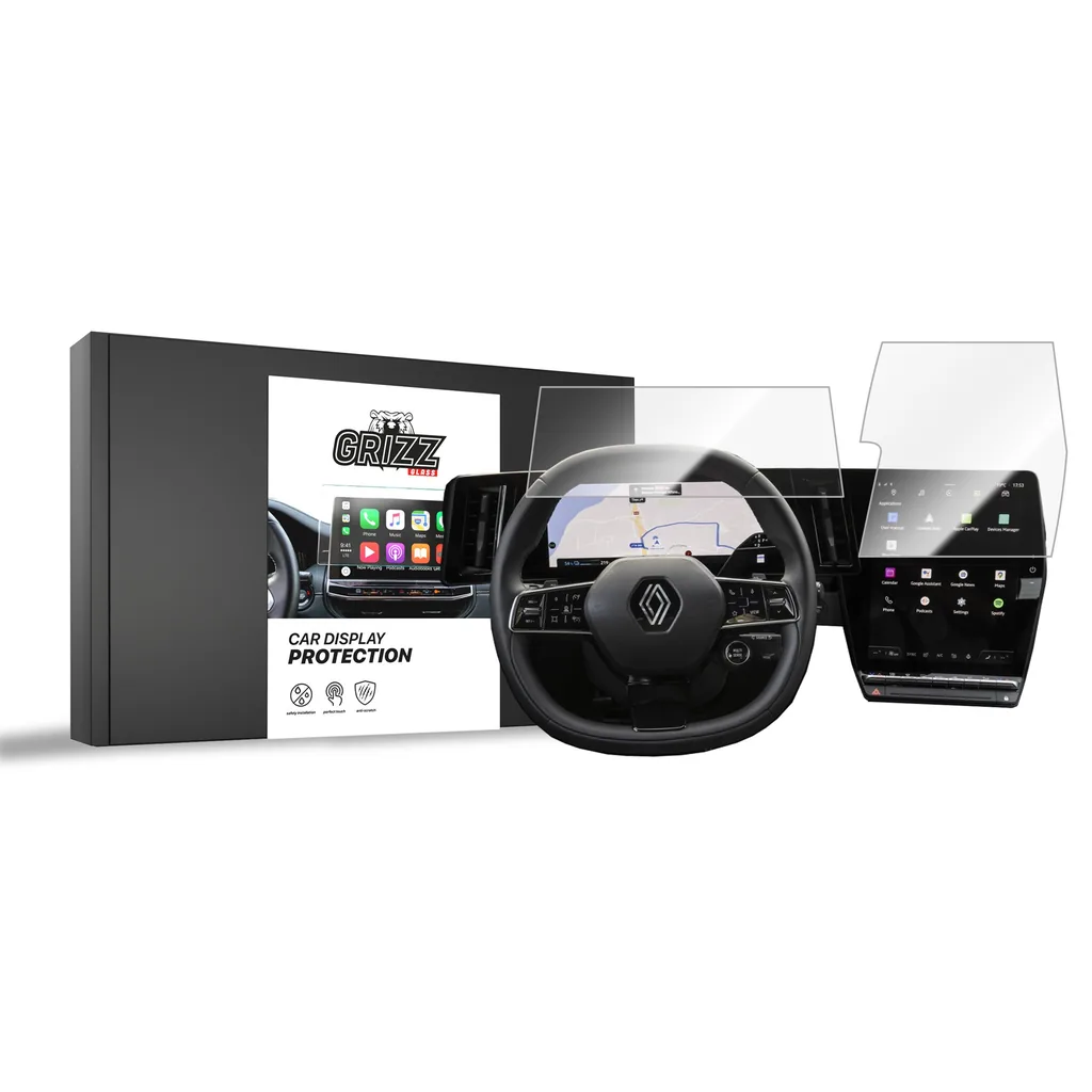 Keramická fólie do auta GrizzGlass CarDisplay Protection Renault Espace 12" (2024-2026) [2in1]