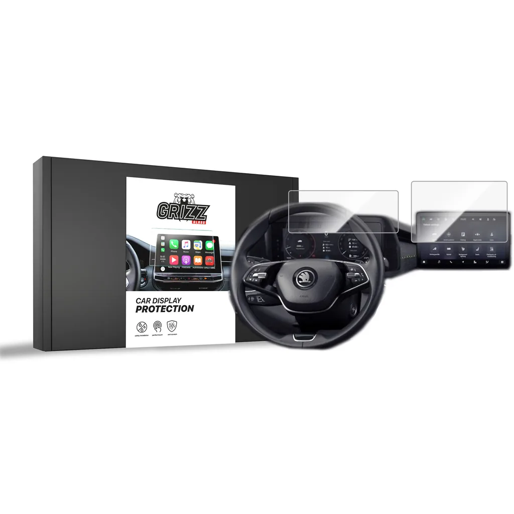 Keramická fólie do auta GrizzGlass CarDisplay Protection Skoda Kodiaq 2 13" (2024-2026) [2in1]
