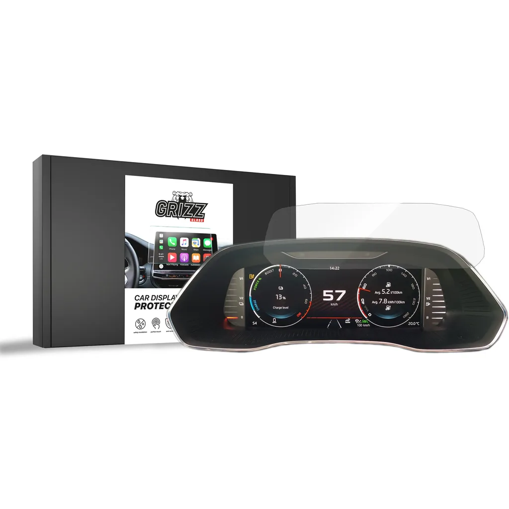 Keramická fólie do auta GrizzGlass CarDisplay Protection Skoda Kodiaq Virtual Cockpit 10,25" 2021-2025
