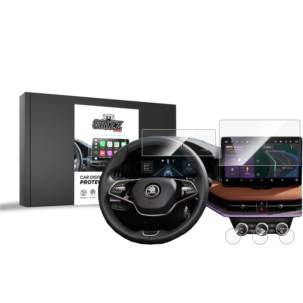Keramická fólie do auta GrizzGlass CarDisplay Protection Skoda Superb 4 10" (2024-2026) [5in1]