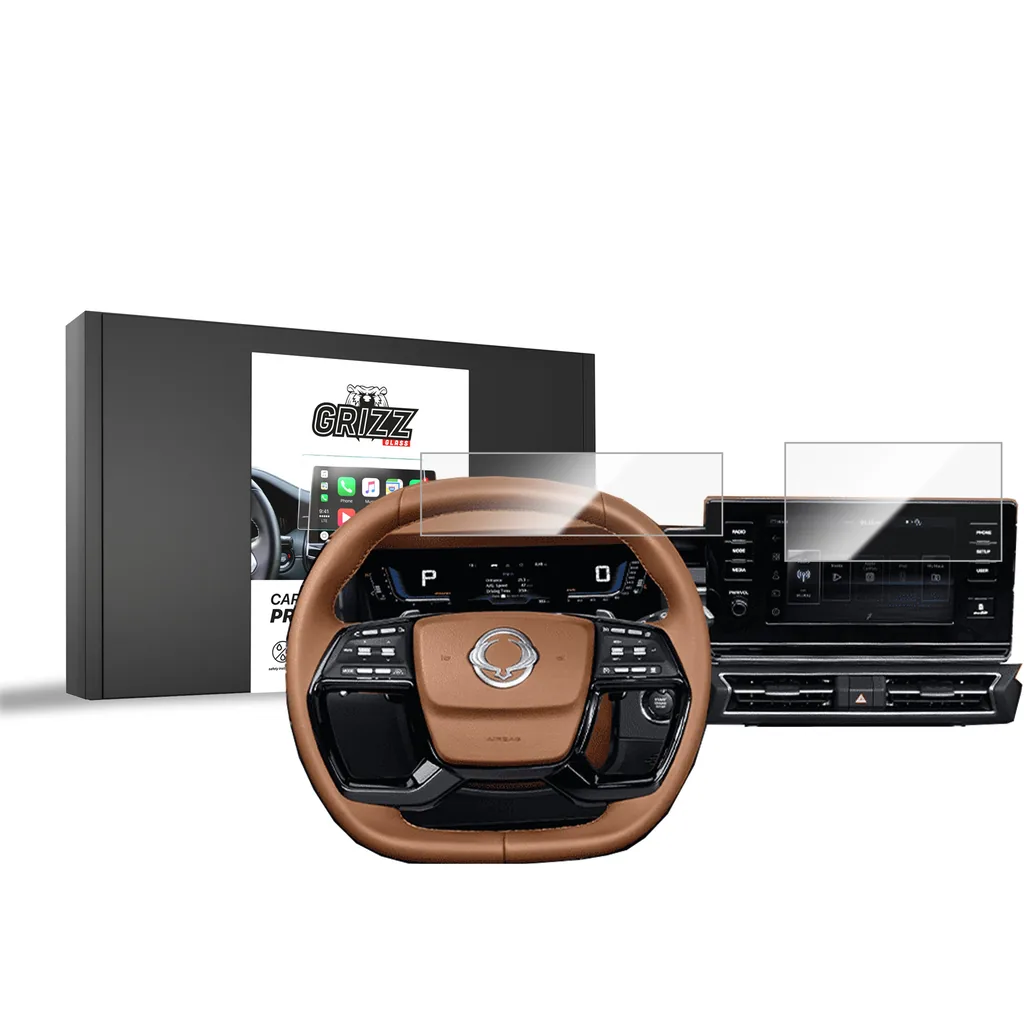 Keramická fólie do auta GrizzGlass CarDisplay Protection SsangYong Torres 9" (2023-2026) [2in1]