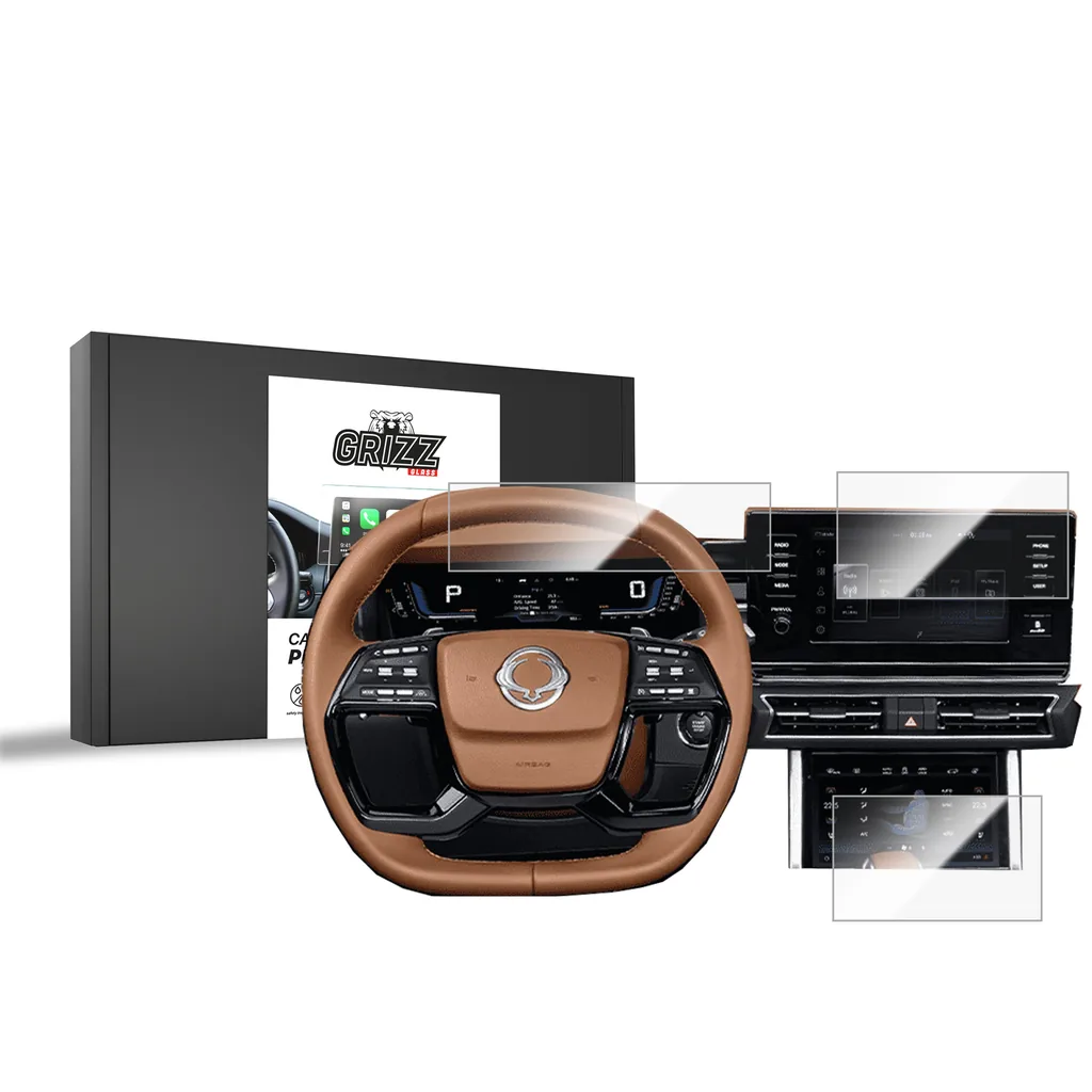 Keramická fólie do auta GrizzGlass CarDisplay Protection SsangYong Torres 9" (2023-2026) Grizz [3in1]
