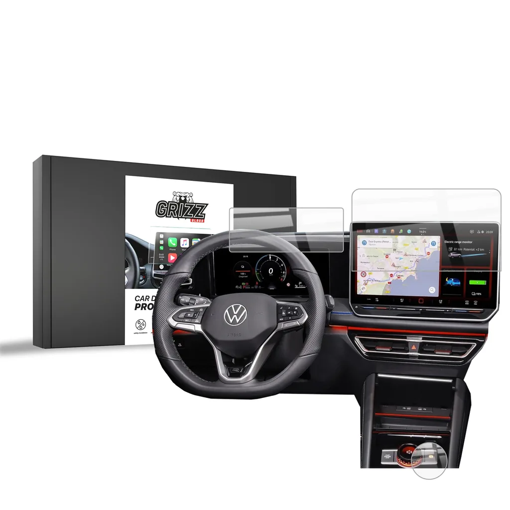 Keramická fólie do auta GrizzGlass CarDisplay Protection Volkswagen VW Tayron 15" (2024-2026) [3in1]
