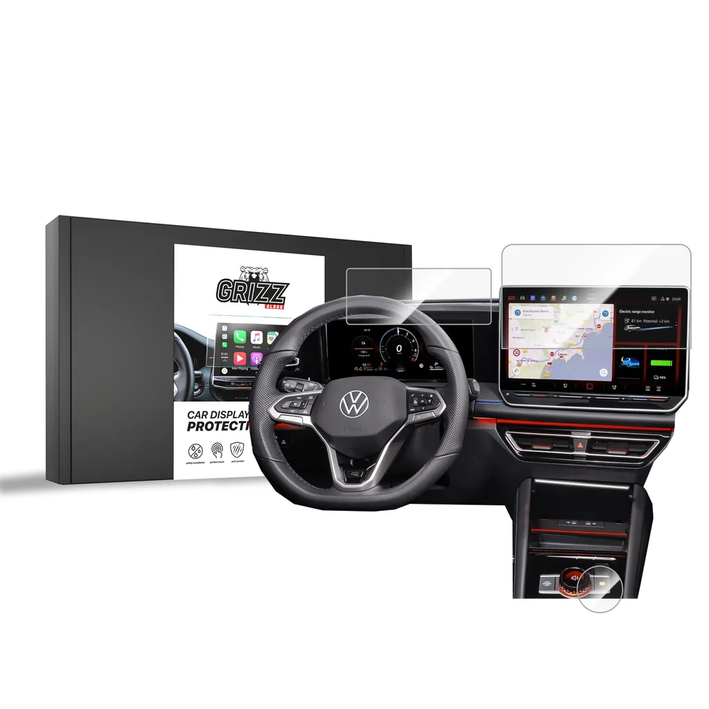 Keramická fólie do auta GrizzGlass CarDisplay Protection Volkswagen VW Tiguan 3 12,9" (2024-2026) Grizz [3in1]