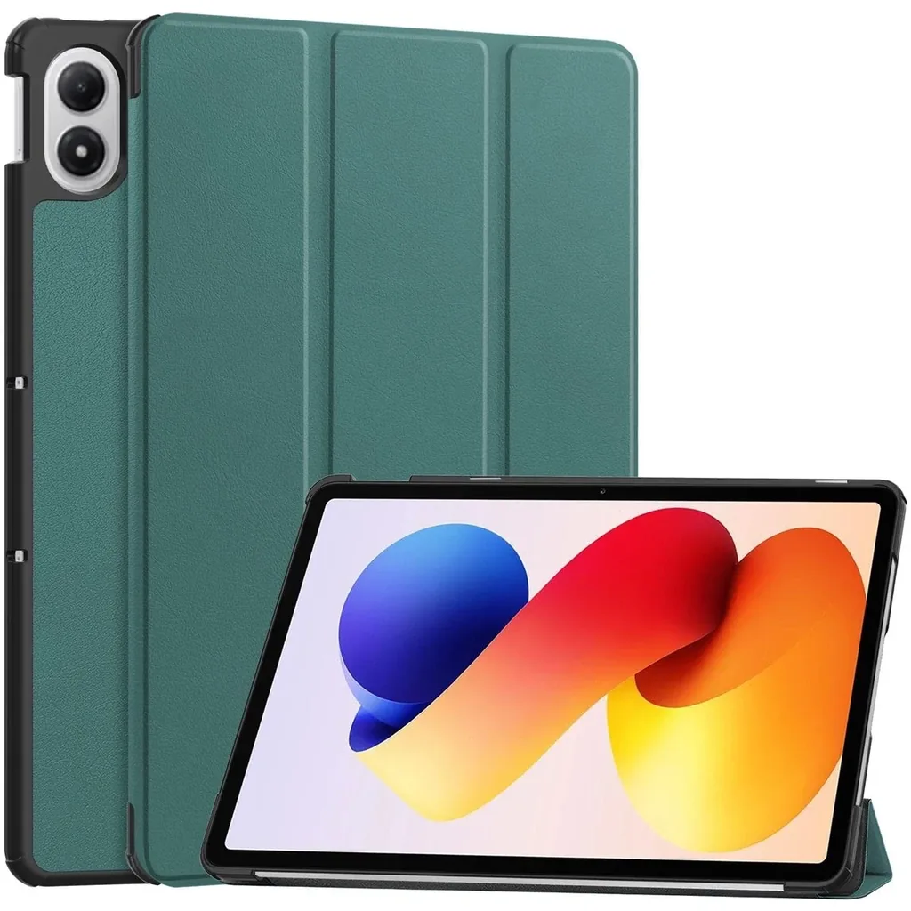 Knížkové pouzdro Bizon Case Tab Croc do Xiaomi Redmi Pad 2 Pro barva tmavě zelená