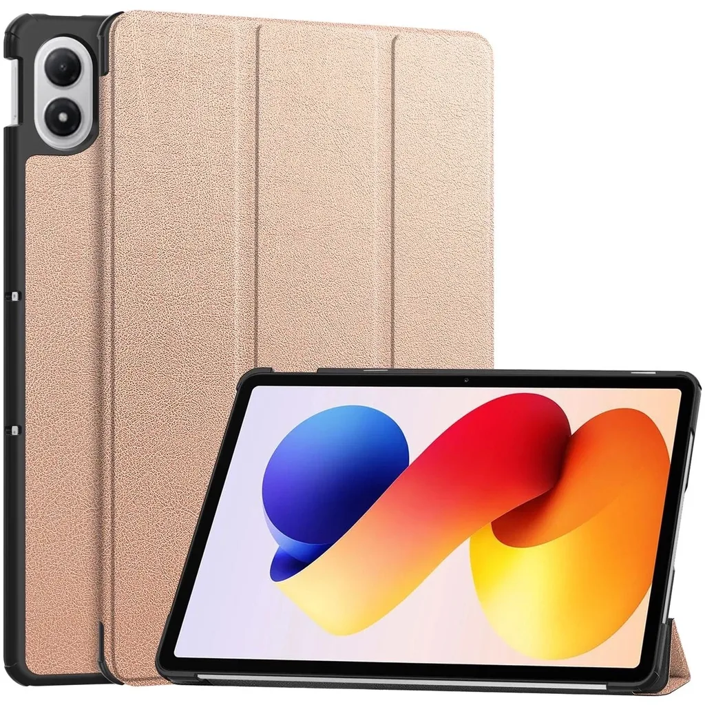 Knížkové pouzdro Bizon Case Tab Croc do Xiaomi Redmi Pad 2 Pro różowozłote