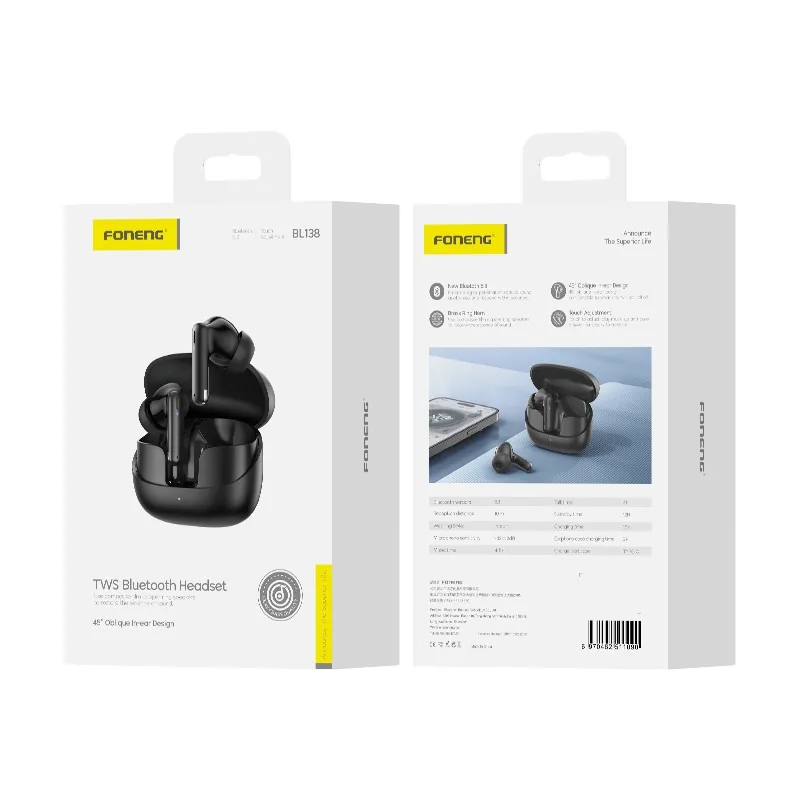 Sluchátka FONENG BL138 Wireless in-ear , black