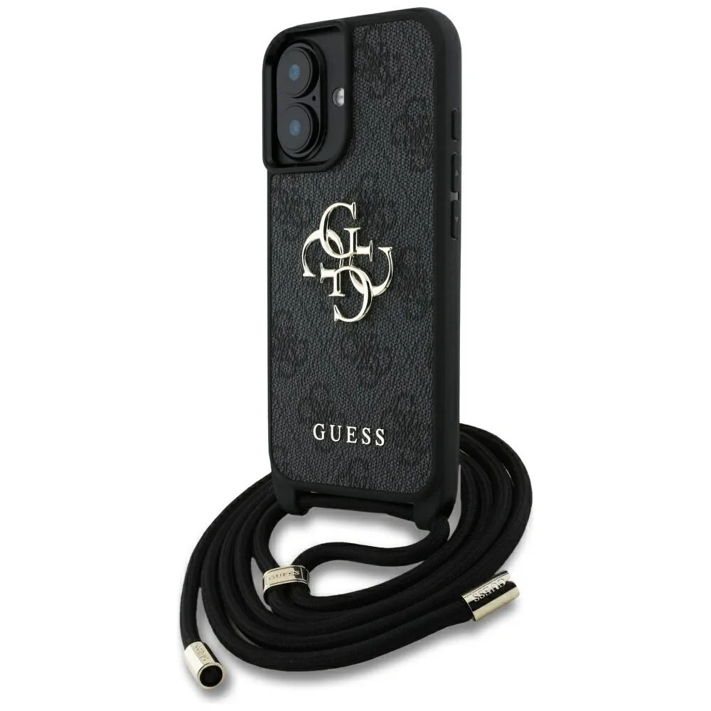 Kryt Guess 4G Big Logo Cord Stap Crossbody Apple iPhone 16 black