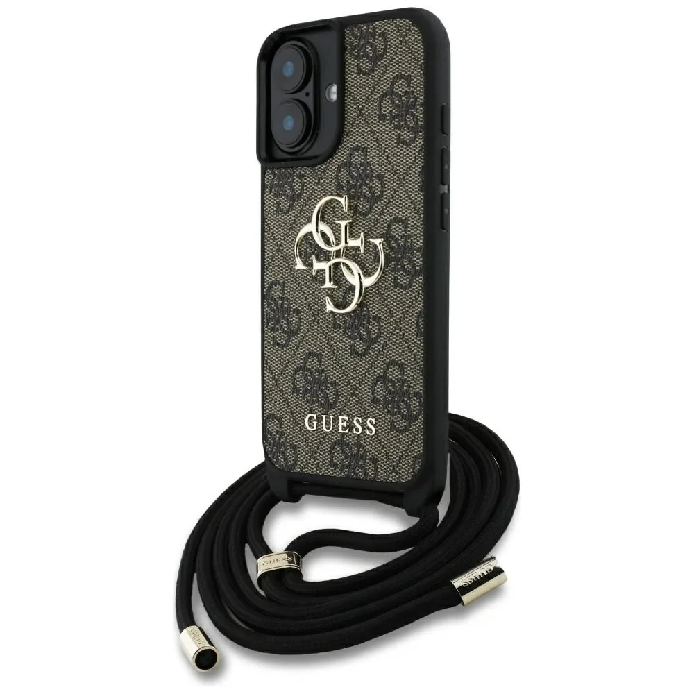 Kryt Guess 4G Big Logo Cord Stap Crossbody Apple iPhone 16 brown