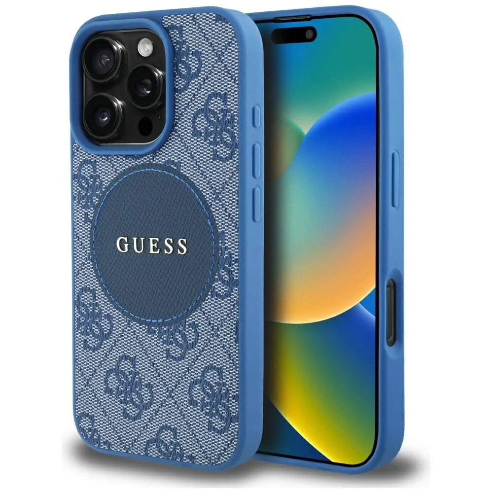 Kryt Guess 4G Circle Classic Logo MagSafe Apple iPhone 16 Pro Max blue