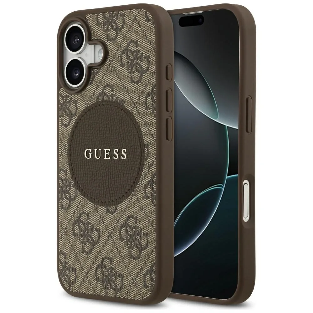 Kryt Guess 4G Circle Classic Logo MagSafe Apple iPhone 17 brown