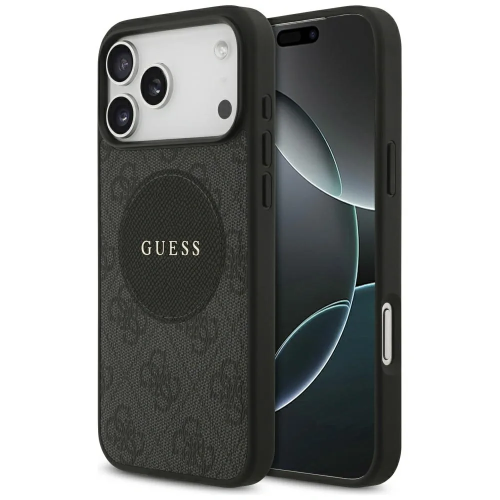 Kryt Guess 4G Circle Classic Logo MagSafe Apple iPhone 17 Pro Max black