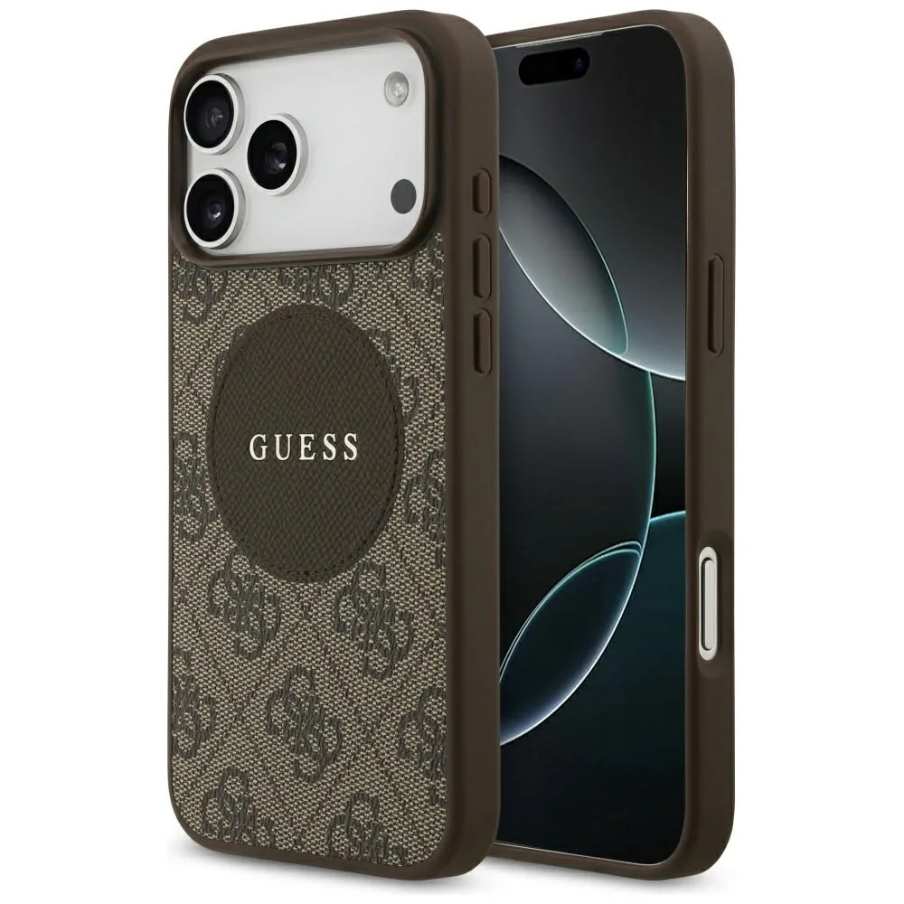 Kryt Guess 4G Circle Classic Logo MagSafe Apple iPhone 17 Pro Max brown