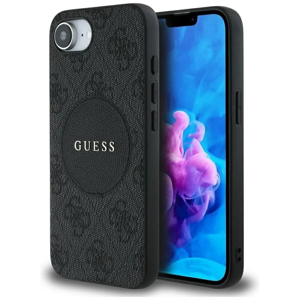 Kryt Guess 4G Circle Classic Logo MagSafe Apple iPhone 17e / 16e black