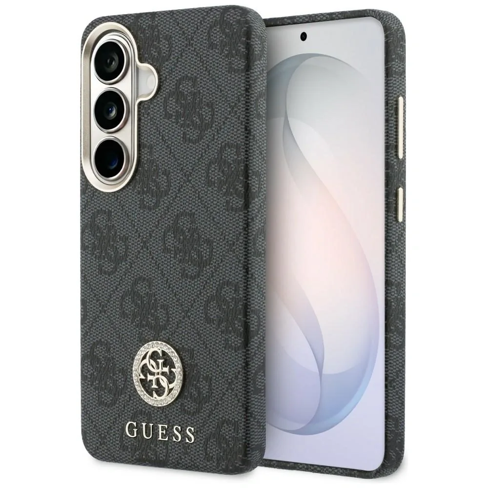 Kryt Guess 4G Rhinestone Round Logo MagSafe Samsung Galaxy S26 black