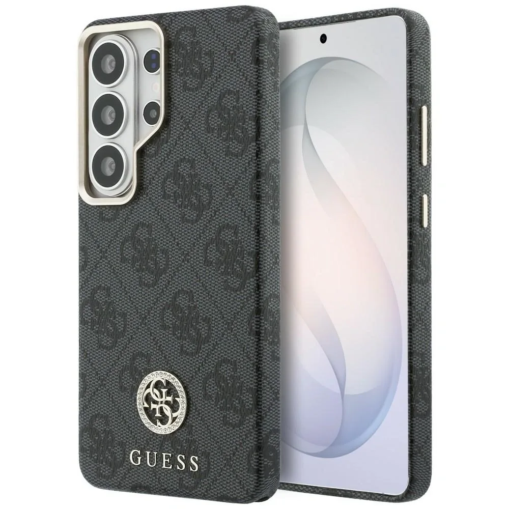 Kryt Guess 4G Rhinestone Round Logo MagSafe Samsung Galaxy S26 Ultra black