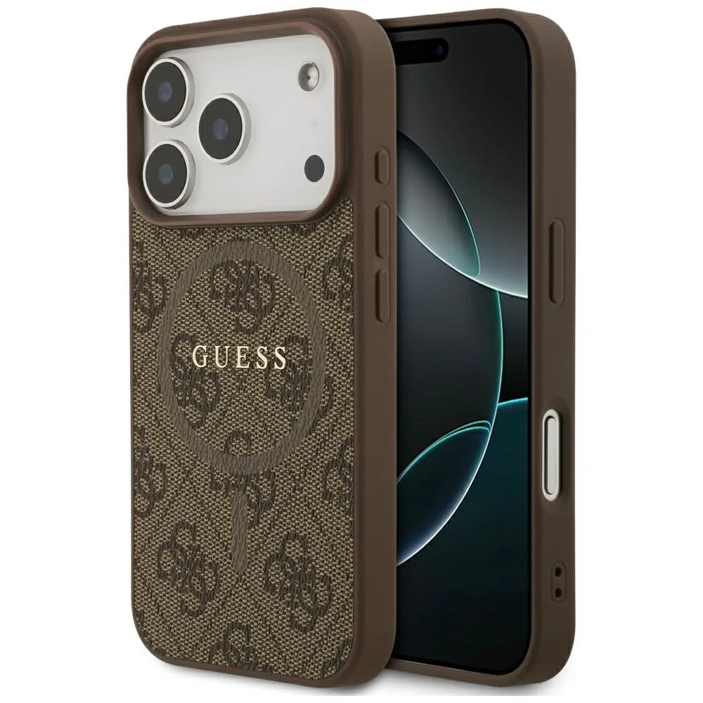 Kryt Guess 4G Ring Classic Logo MagSafe Apple iPhone 17 Pro brown