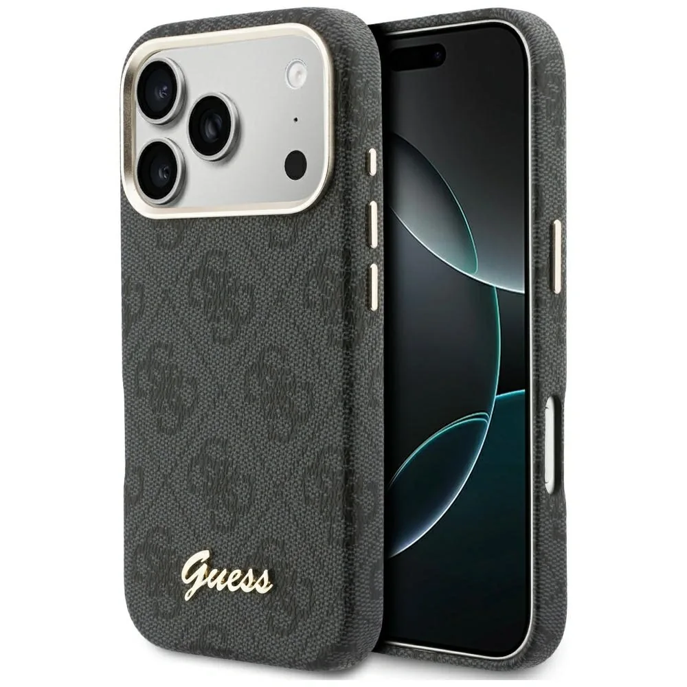 Kryt Guess 4G Script MagSafe Apple iPhone 17 Pro Max black
