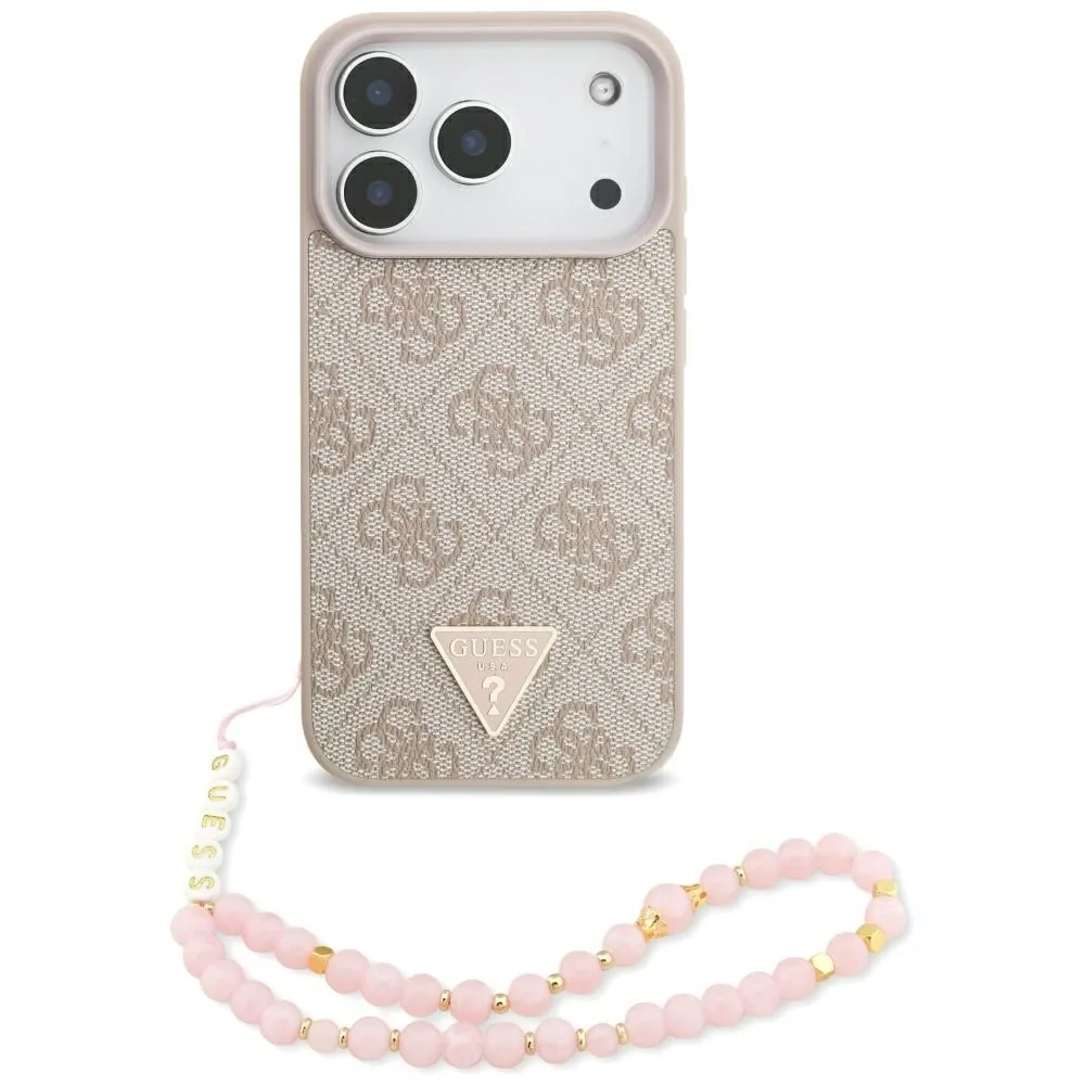 Kryt Guess 4G Strap Triangle Logo MagSafe Apple iPhone 17 Pro pink