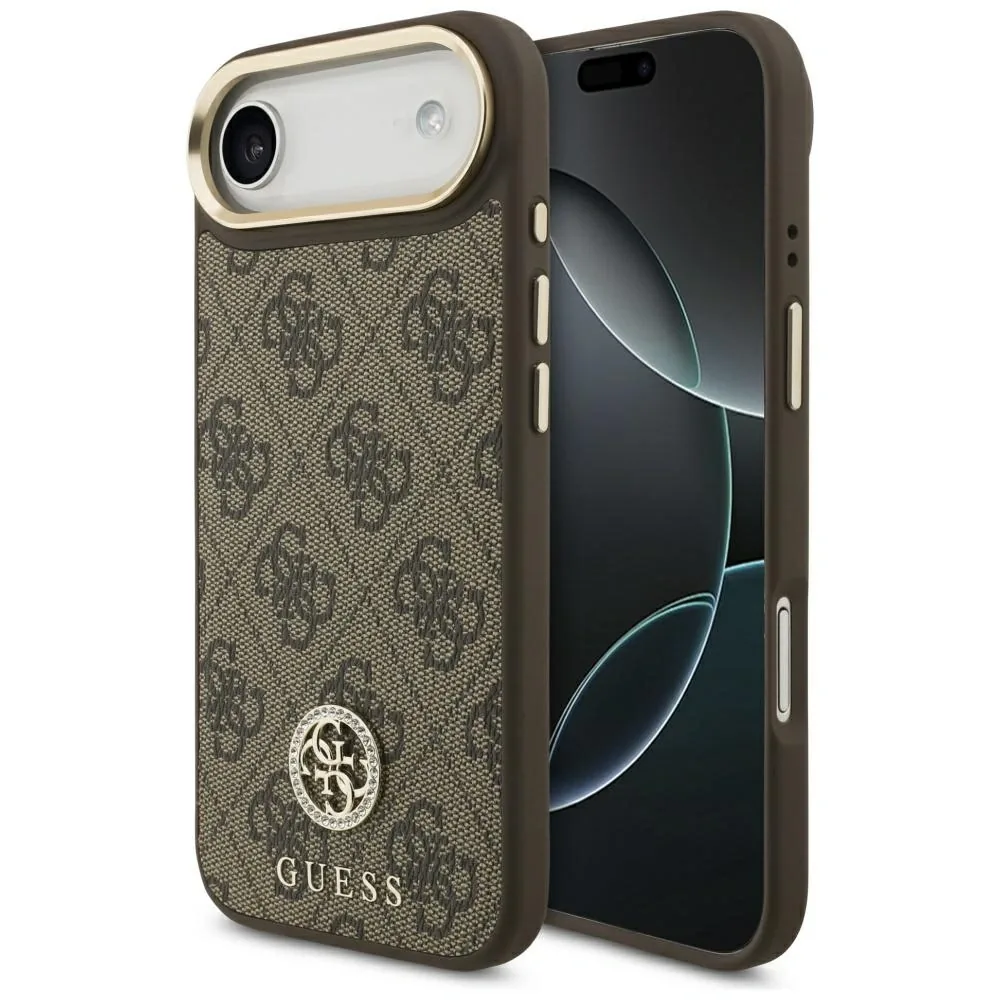 Kryt Guess 4G Strass Logo MagSafe Apple iPhone Air brown