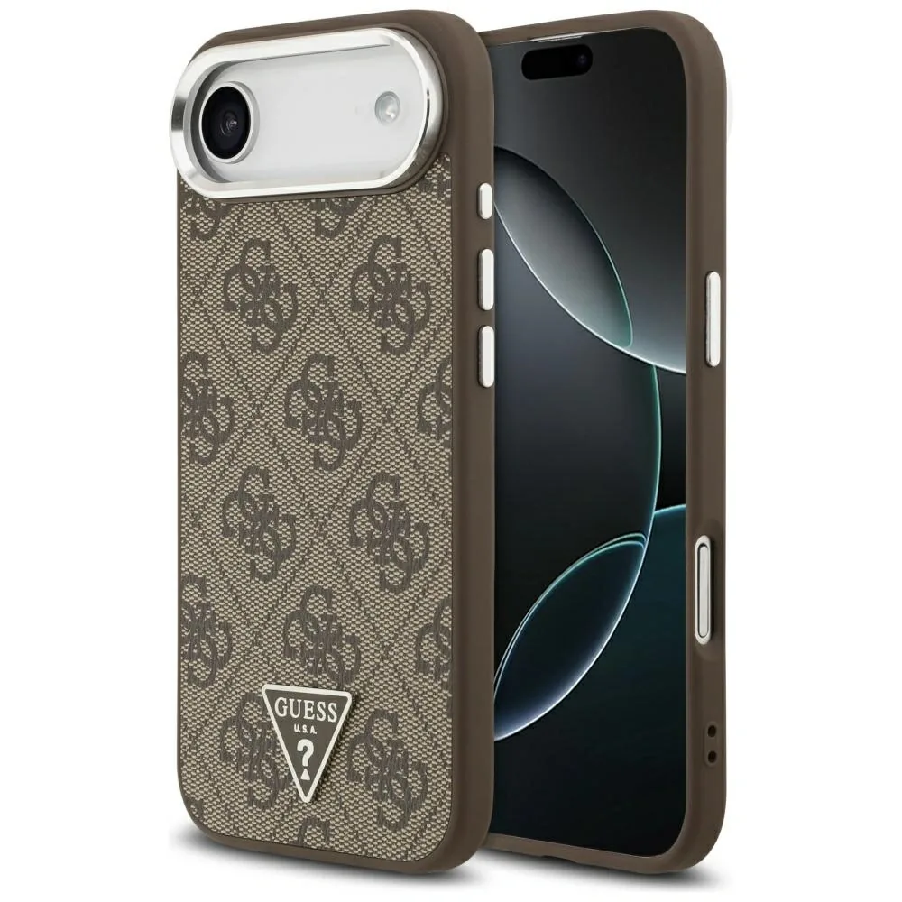 Kryt Guess 4G Triangle Logo MagSafe Apple iPhone Air brown silver