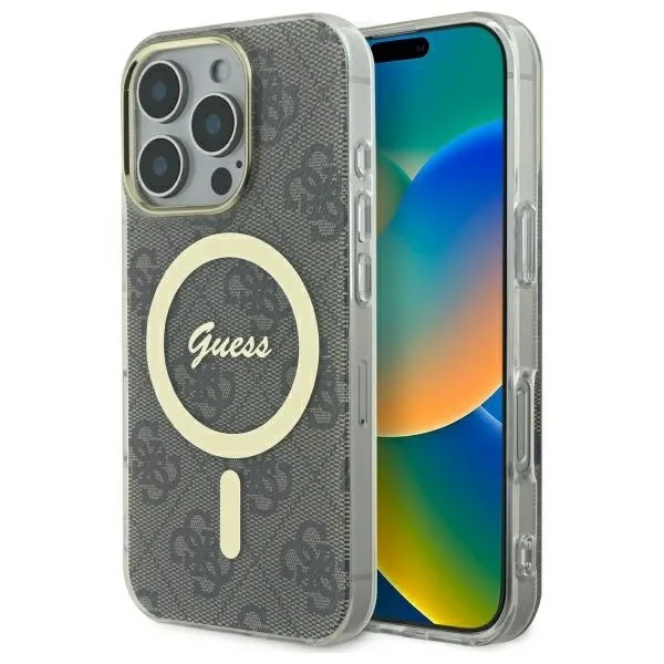 Kryt Guess Apple iPhone 16 Pro hardcase IML 4G MagSafe brown