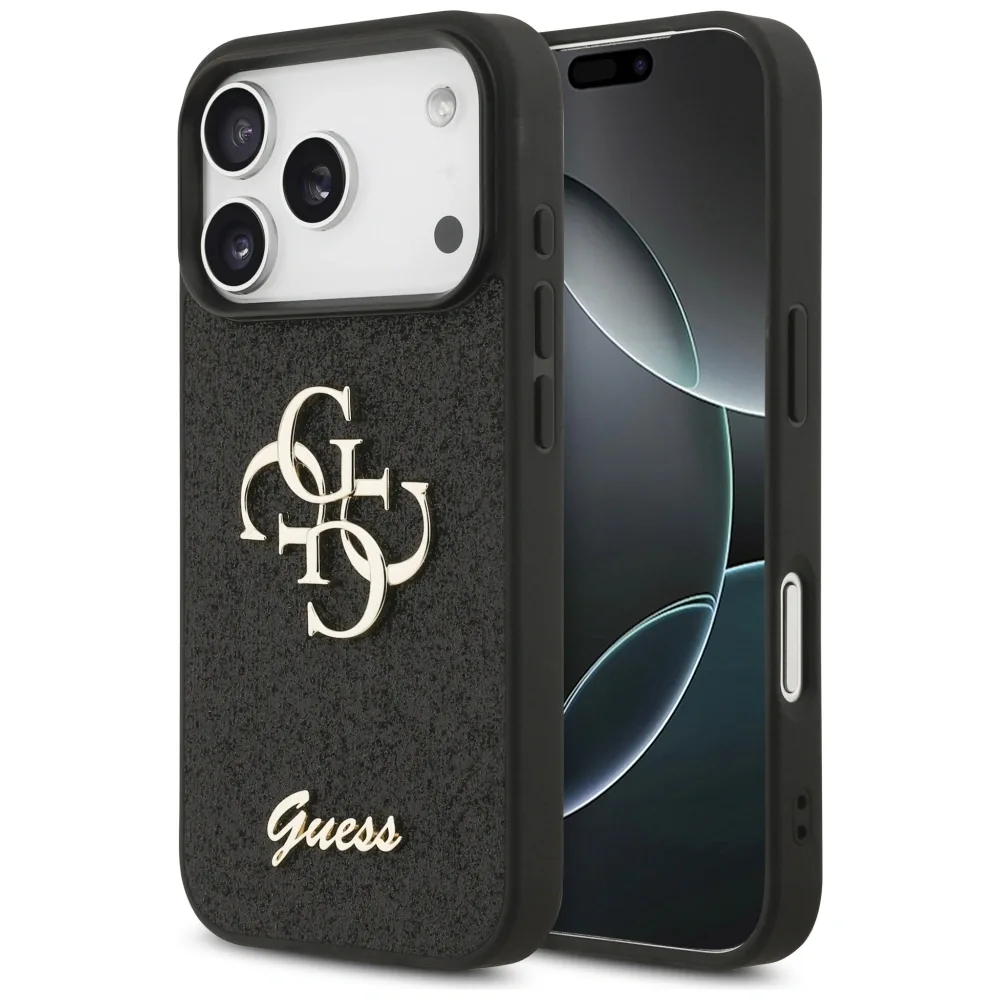Kryt Guess Fixed Glitter Big 4G Apple iPhone 17 Pro black