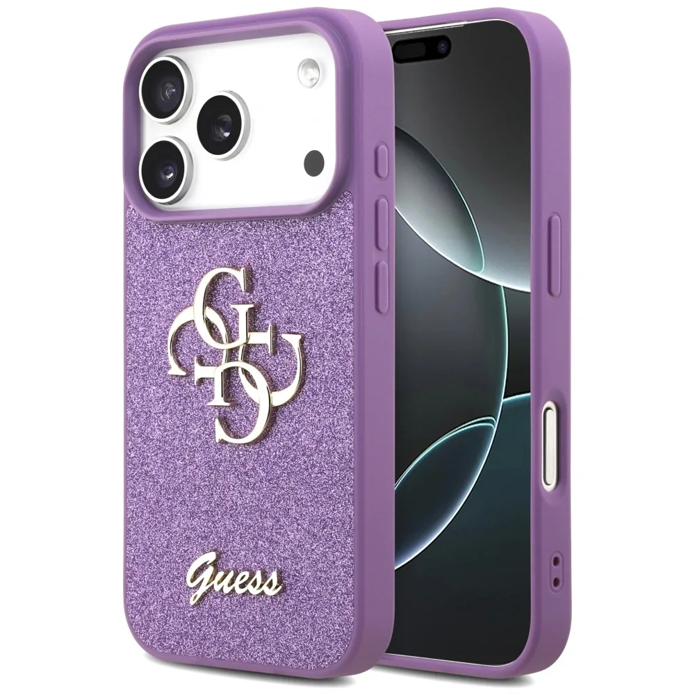 Kryt Guess Fixed Glitter Big 4G Apple iPhone 17 Pro lilac