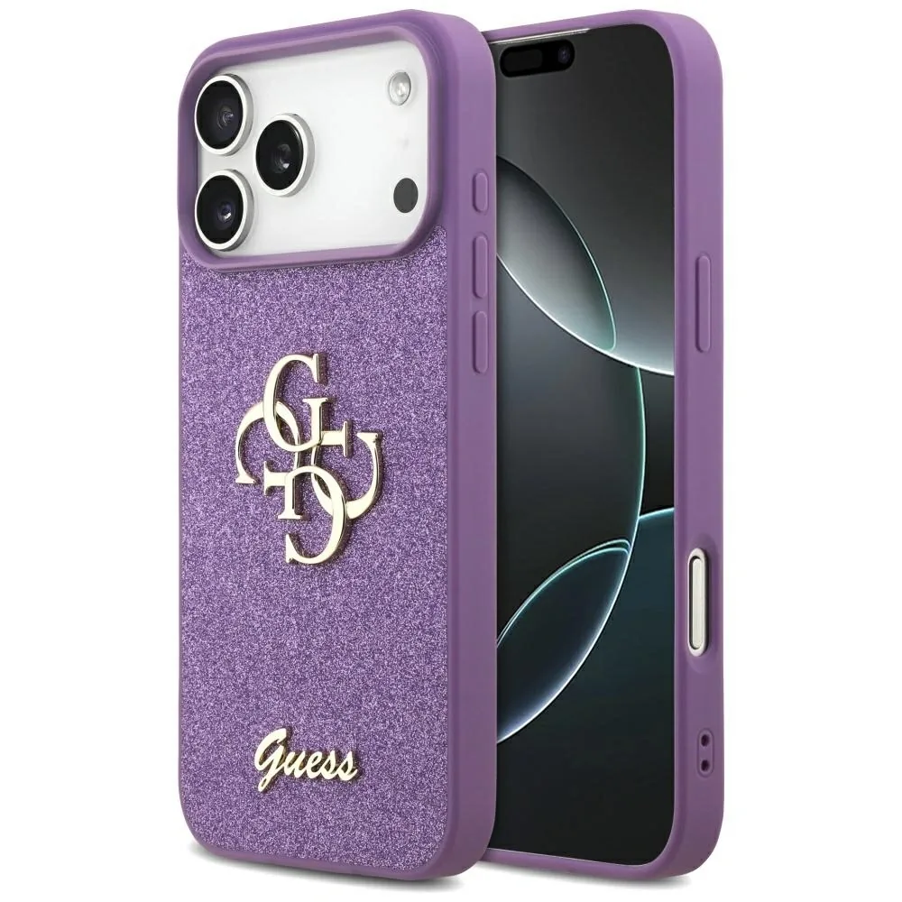 Kryt Guess Fixed Glitter Big 4G Apple iPhone 17 Pro Max lilac