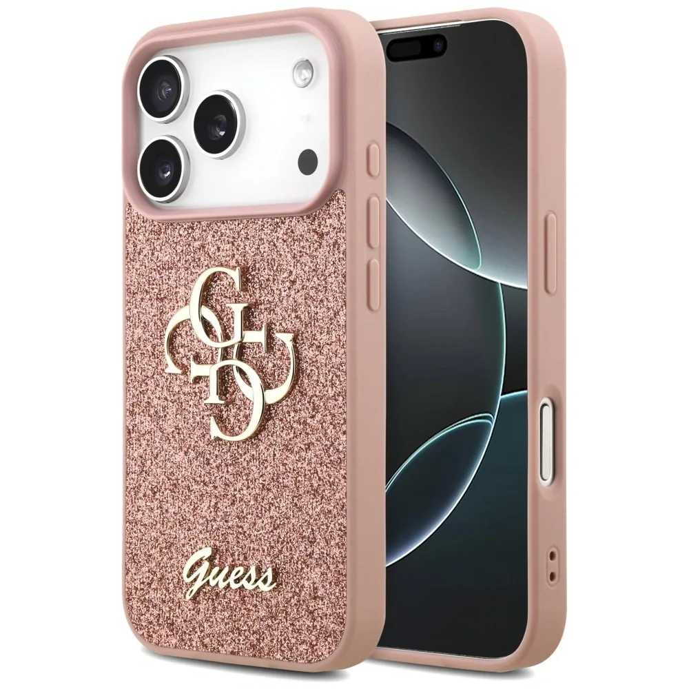 Kryt Guess Fixed Glitter Big 4G Apple iPhone 17 Pro pink