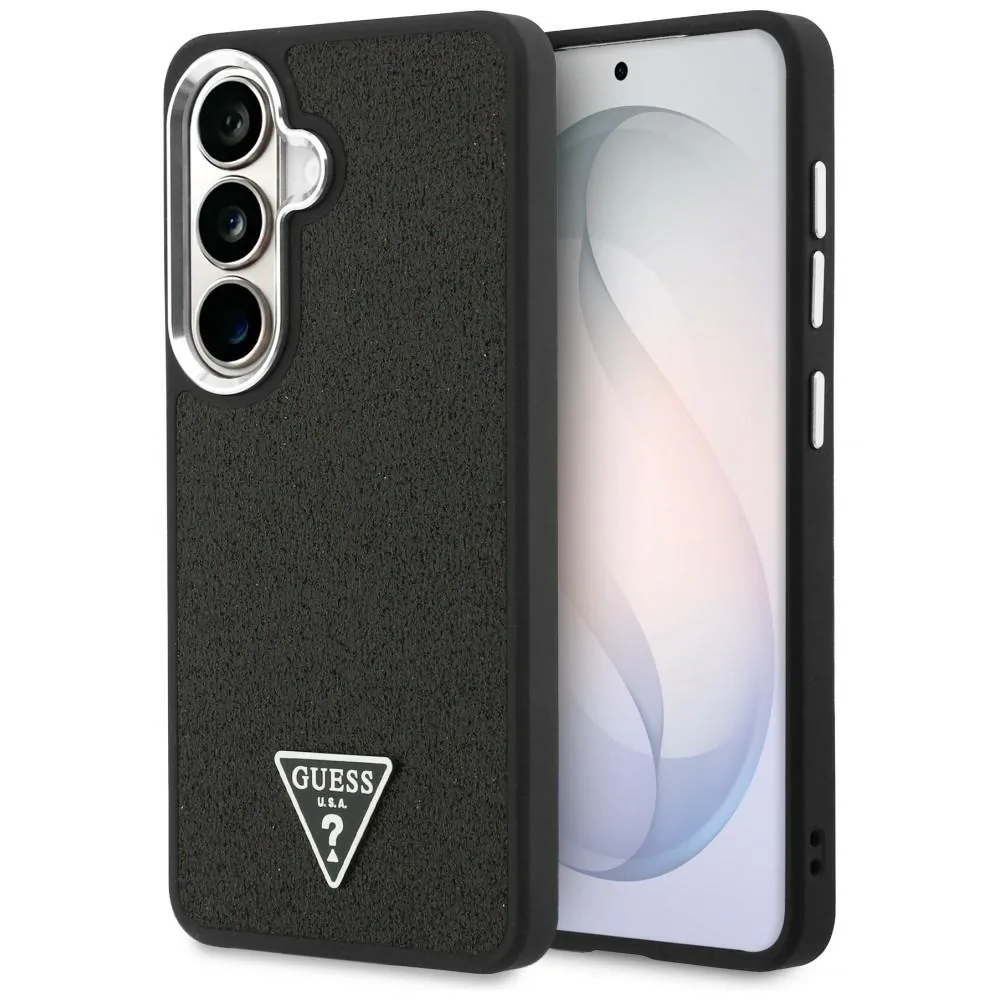 Kryt Guess Fixed Glitter Triangle MagSafe Samsung Galaxy S26 black