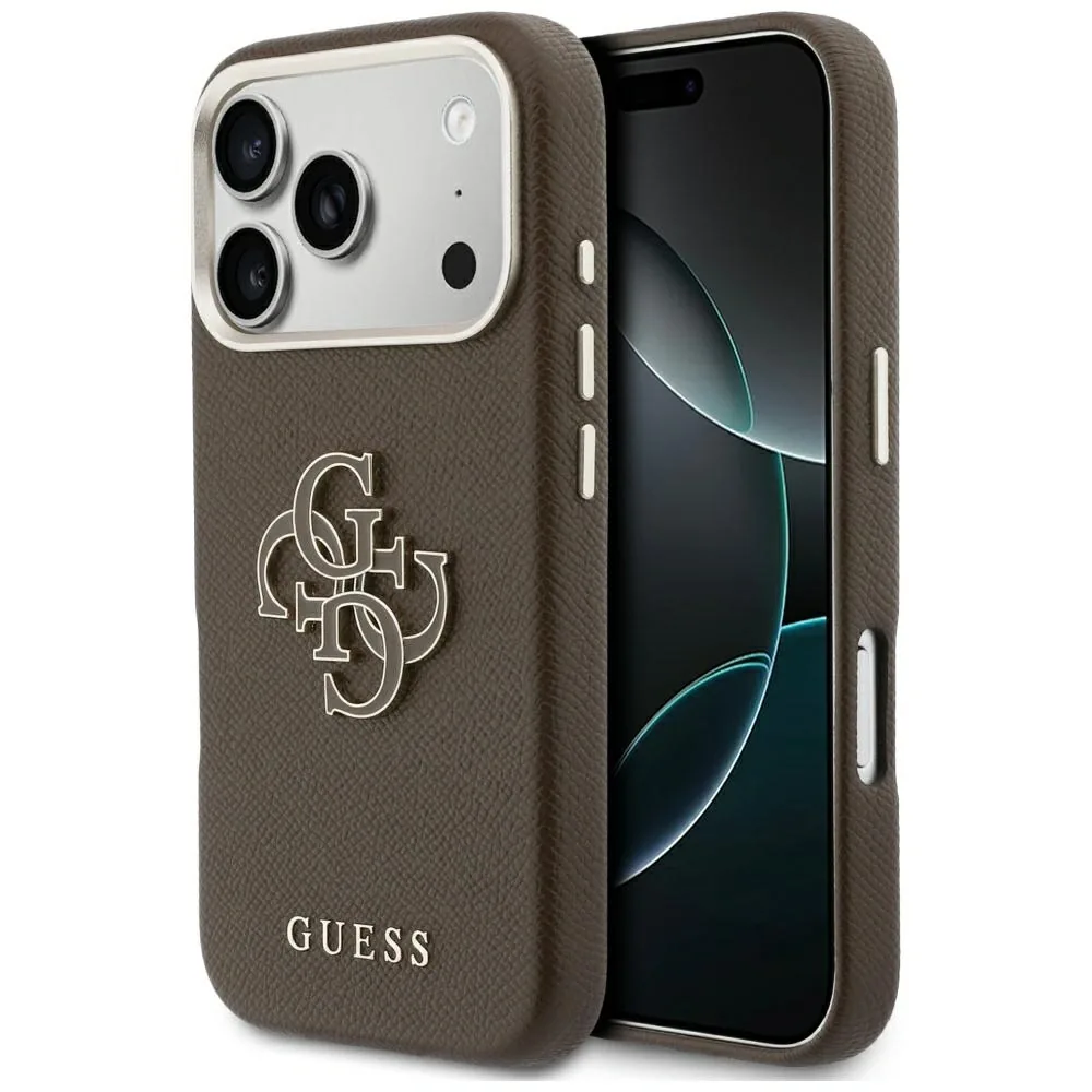 Kryt Guess FW Resin Logo Apple iPhone 17 Pro brown