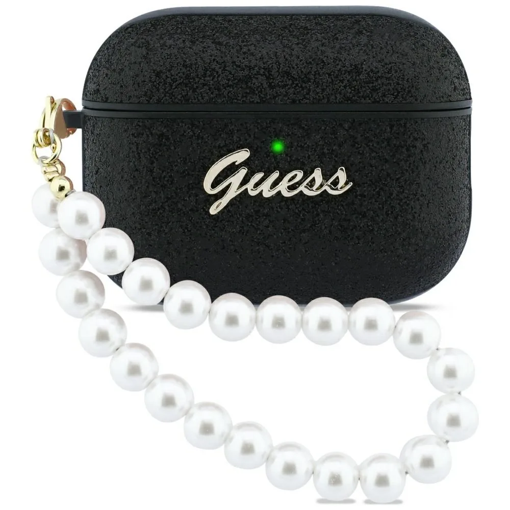 Kryt Guess Glitter Pearl Strap Apple AirPods Pro 3 black