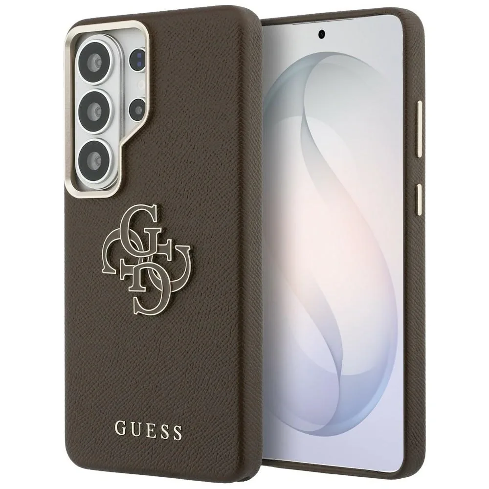 Kryt Guess Grained Big 4G Metal Logo Samsung Galaxy S26 Ultra brown