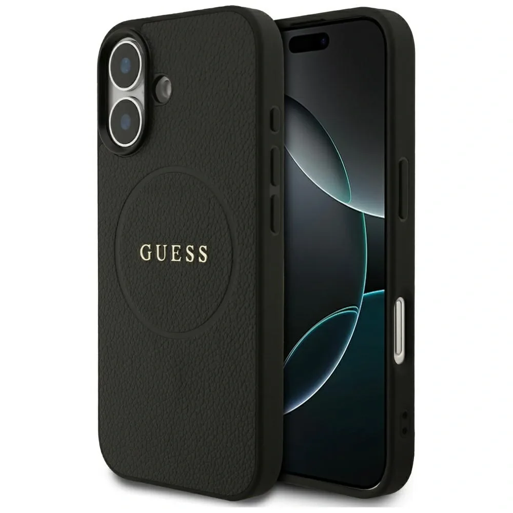 Kryt Guess Grained Ring MagSafe Apple iPhone 17 black