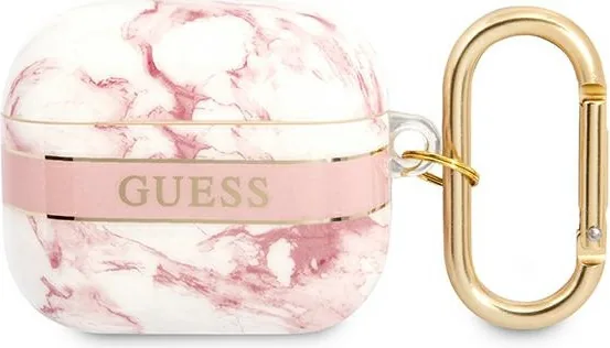 Kryt Guess GUA3HCHMAP Apple AirPods 3 pink Marble Strap Collection
