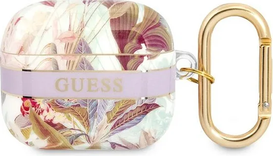 Kryt Guess GUA3HHFLU Apple AirPods 3 purple Flower Strap Collection