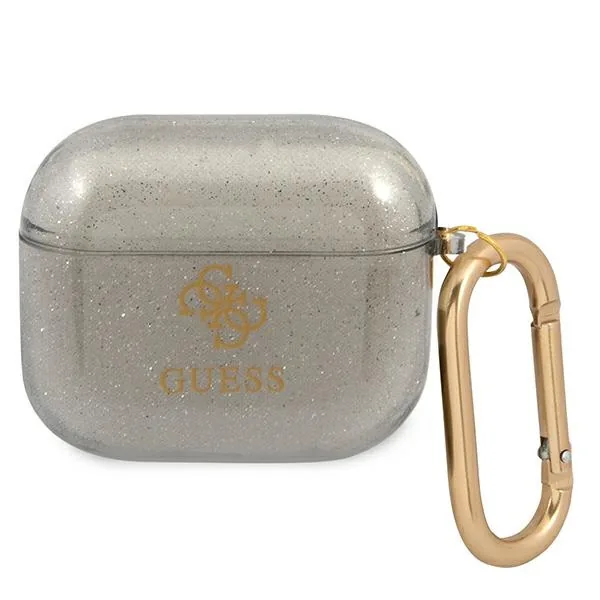 Kryt Guess GUA3UCG4GK Apple AirPods 3 cover black Glitter Collection