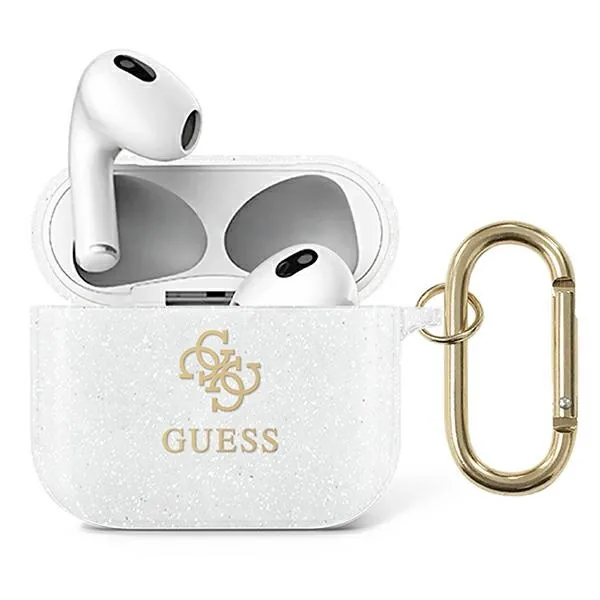 Kryt Guess GUA3UCG4GT Apple AirPods 3 cover Transparent Glitter Collection