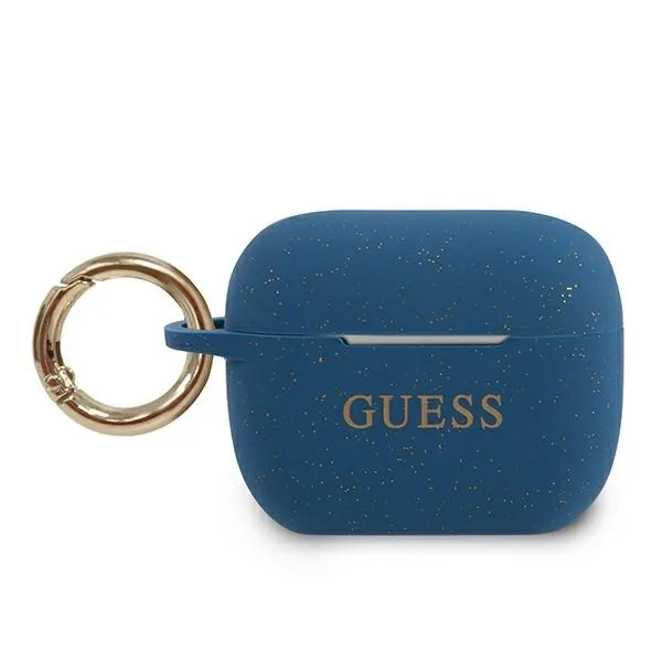 Kryt Guess GUACAPSILGLBL Apple AirPods Pro cover blue Silicone Glitter