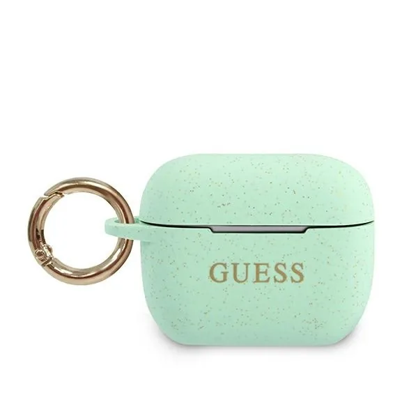 Kryt Guess GUACAPSILGLGN Apple AirPods Pro cover green Silicone Glitter