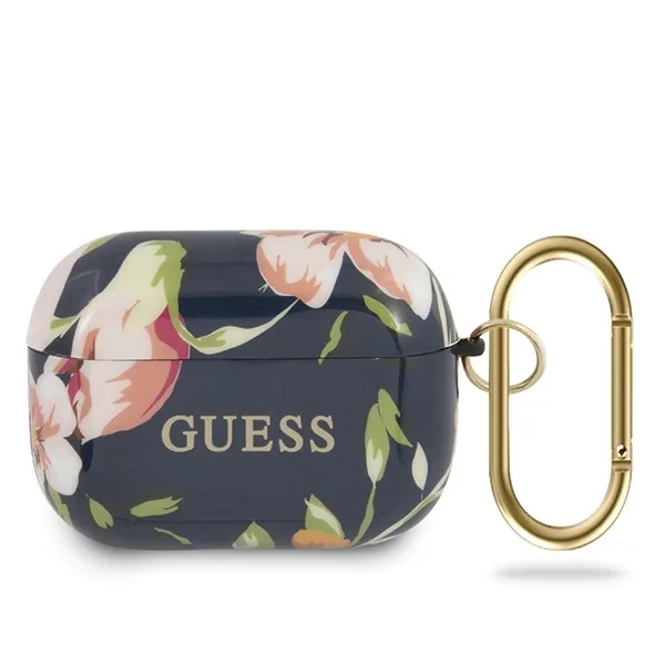 Kryt Guess GUACAPTPUBKFL03 Apple AirPods Pro cover blue N.3 Flower Collection