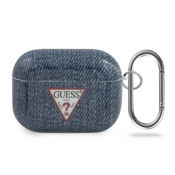 Kryt Guess GUACAPTPUJULDB Apple AirPods Pro cover dark blue Jeans Collection