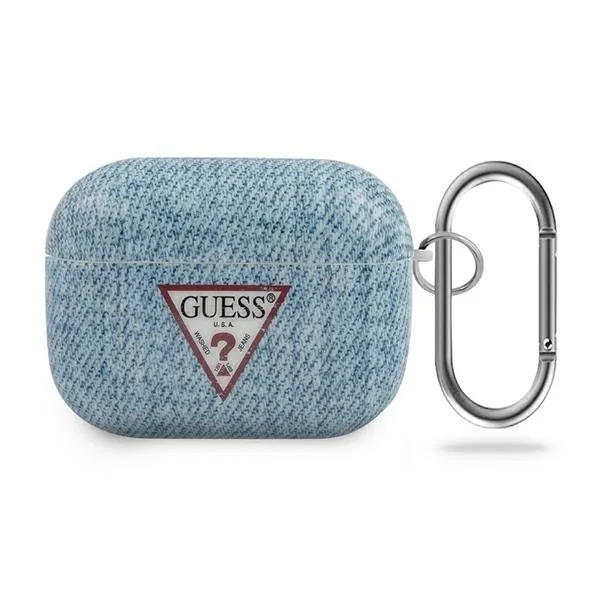 Kryt Guess GUACAPTPUJULLB Apple AirPods Pro cover light blue Jeans Collection