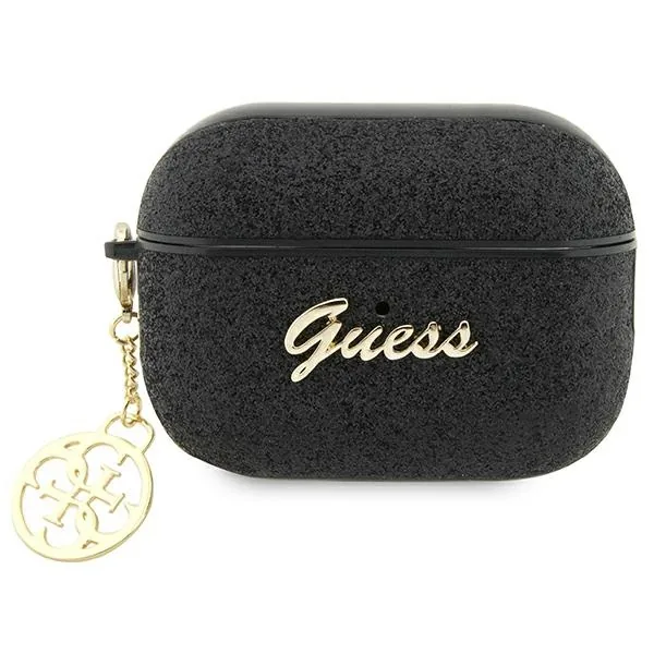 Kryt Guess GUAP2GLGSHK Apple AirPods Pro 2 black Glitter Flake 4G Charm