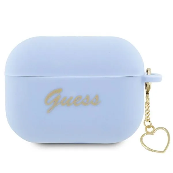 Kryt Guess GUAP2LSCHSB Apple AirPods Pro 2 blue Silicone Charm Heart Collection