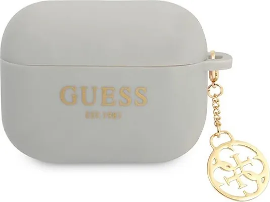 Kryt Guess GUAPLSC4EG Apple AirPods Pro grey Silicone Charm 4G Collection